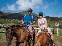 Every chance they got the horses wanted to graze. On the other hand I wanted his head up for the picture. In the end we agreed to compromise with an awkward looking shot of me yanking on the reins and Paula looking like a drunken sailor slipping off her mount. This one&#39;s going on the mantlepiece for sure!